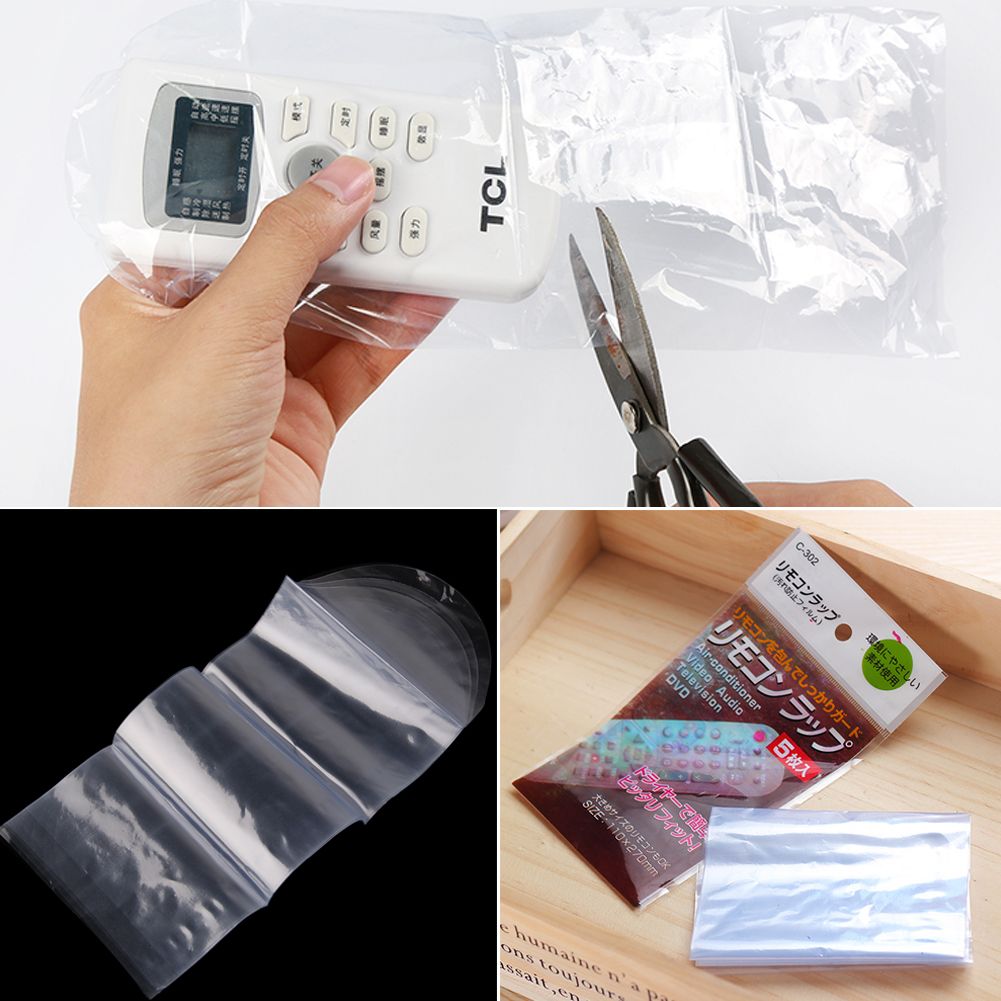 5pcs/Pack Clear Shrink Film Dustproof Remote Control Protective Cover Wrap Bag eBay