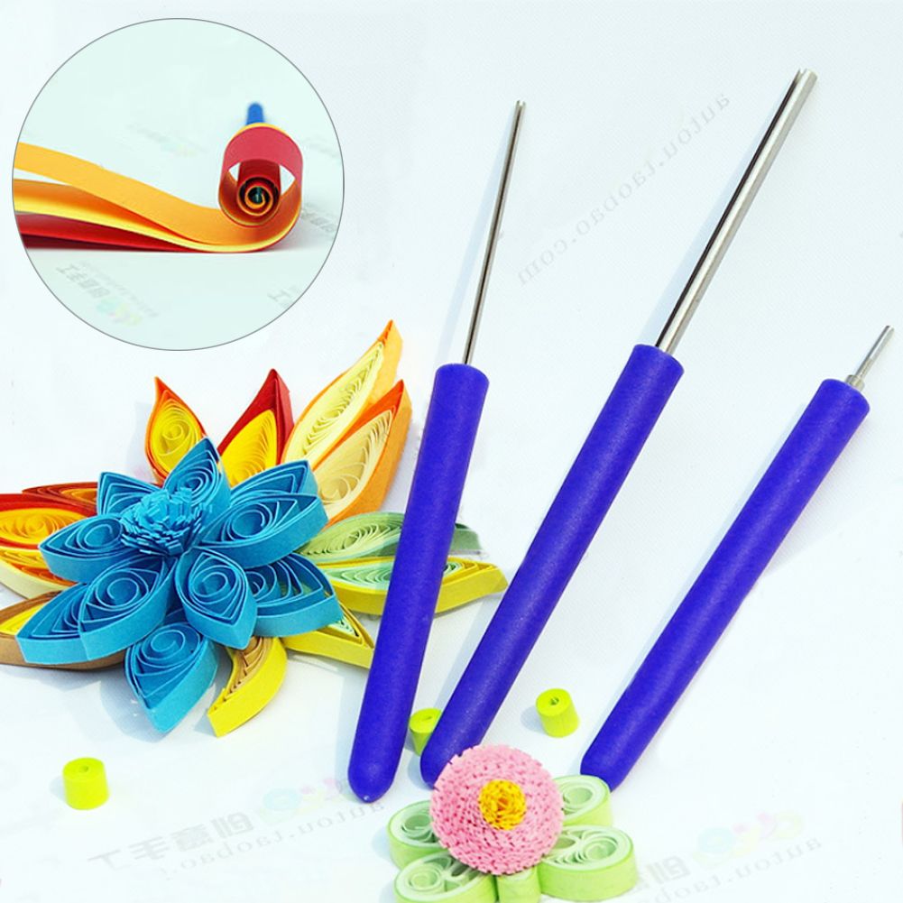 3pcs/Set Paper Quilled Creations Quilling Needle Slotted Tools DIY