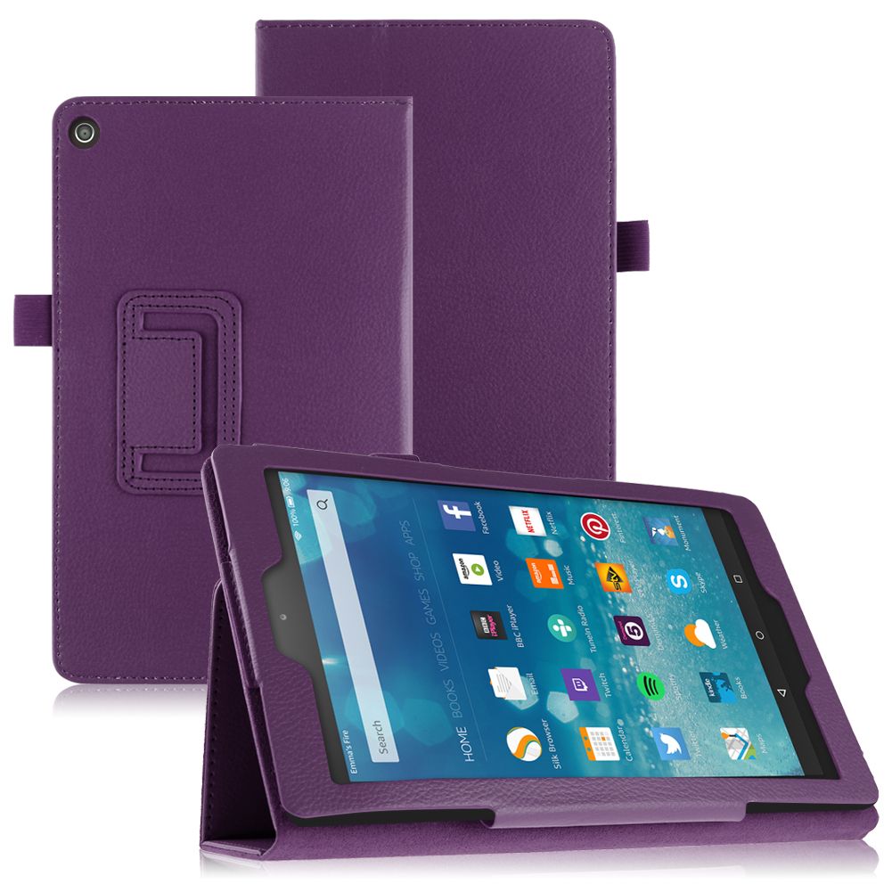 2015 FOLDING FOLIO LEATHER STAND CASE COVER FOR Amazon Kindle Fire 7 8