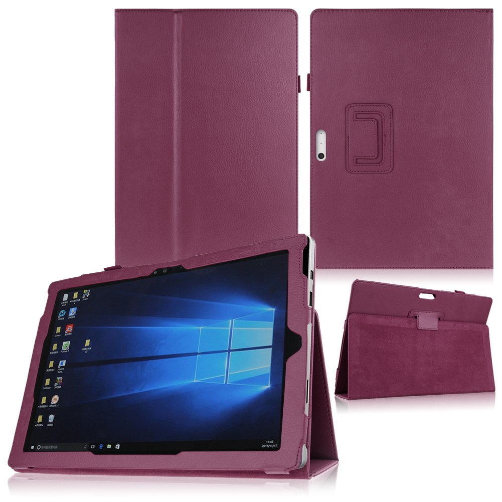 For Microsoft Surface Pro 4 12.3 Tablet Case Folio Leather Case Stand