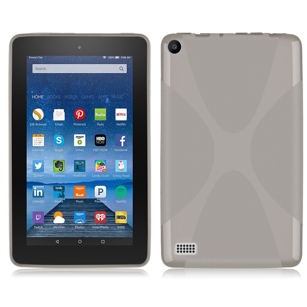 Gel Rubber TPU Silicone Case Xline Cover For Amazon Kindle Fire 7 5th