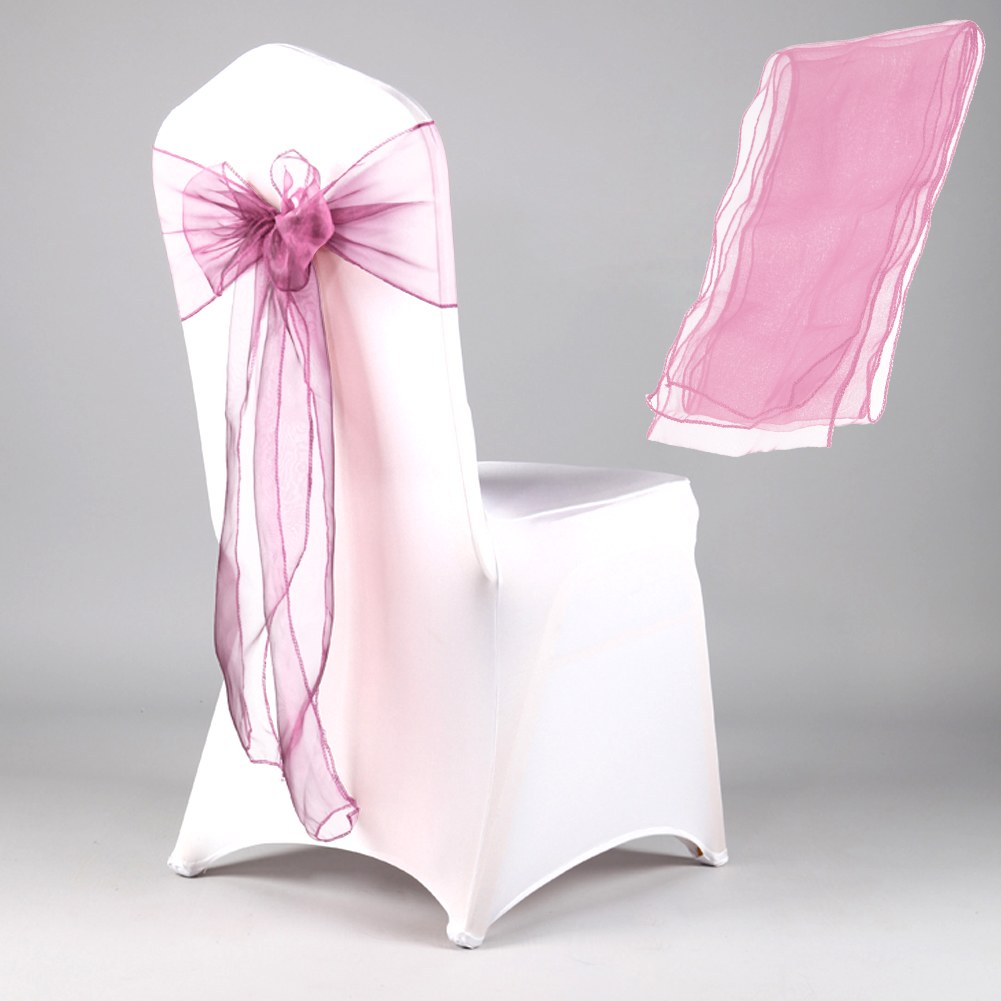 Wholesale Lots Organza Chair Cover Sashes Wedding Party Banquet Bowknot