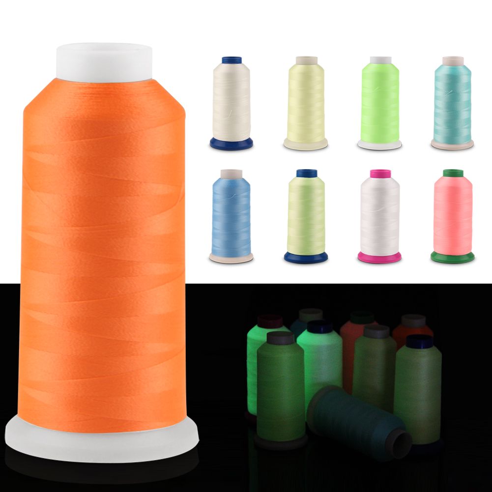 3000 Yards Glow in The Dark Thread Embroidery Sewing Luminous Polyester