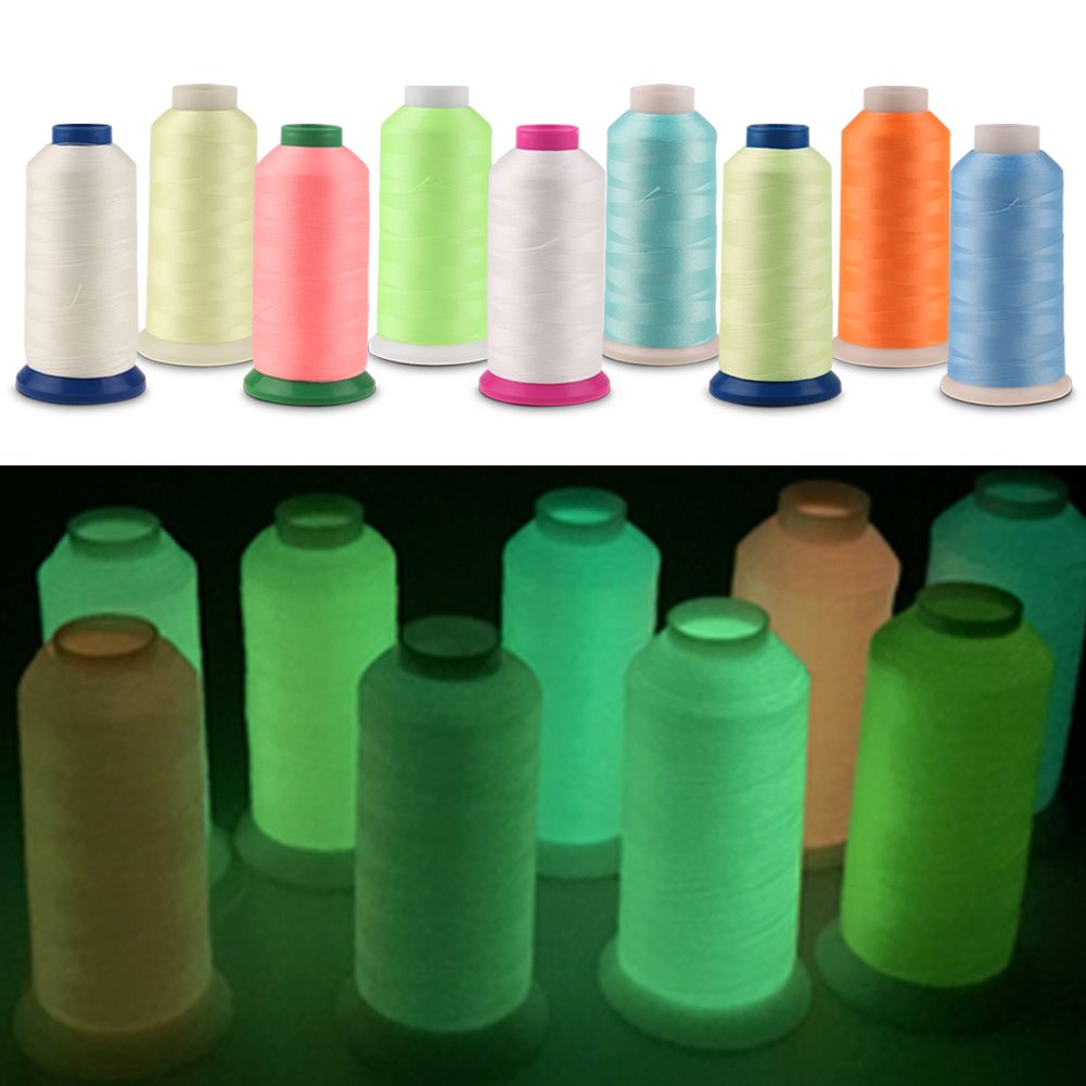 3000 Yards Glow in The Dark Thread Embroidery Sewing Luminous Polyester