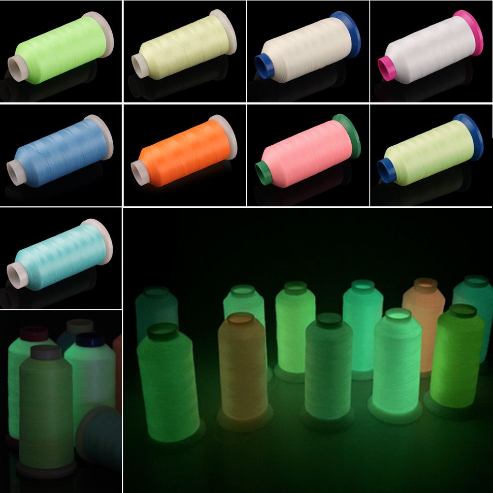 3000 Yards Glow in The Dark Thread Embroidery Sewing Luminous Polyester