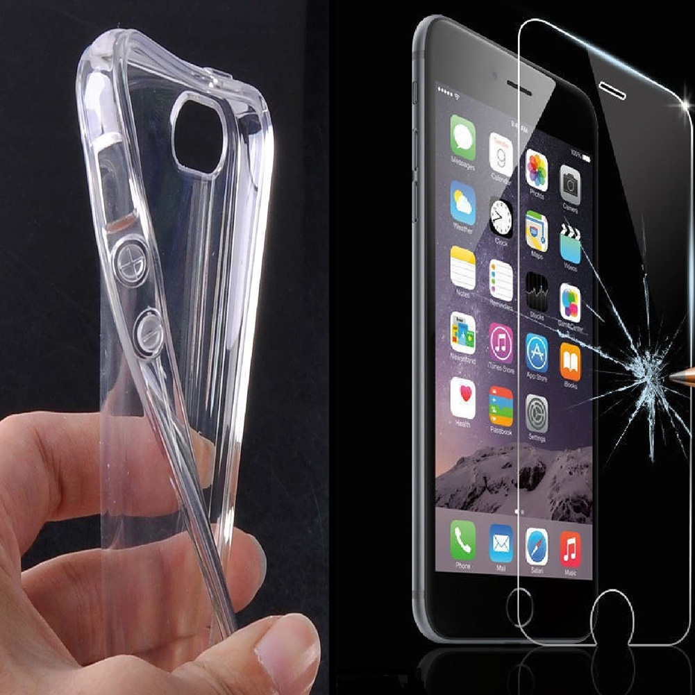 Ultra Thin Silicone Case Cover + Tempered Glass Screen Protector Various Models eBay